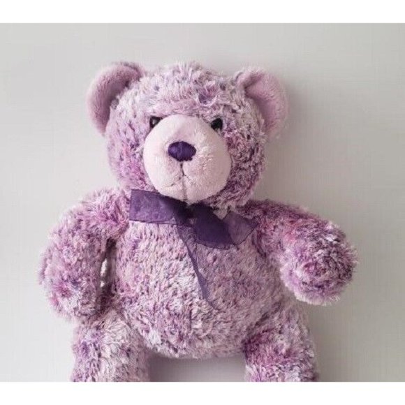 Build A Bear 15in Purple Pink Silk Soft Bean Bag paw butt Plush Animal Bear - Picture 2 of 10